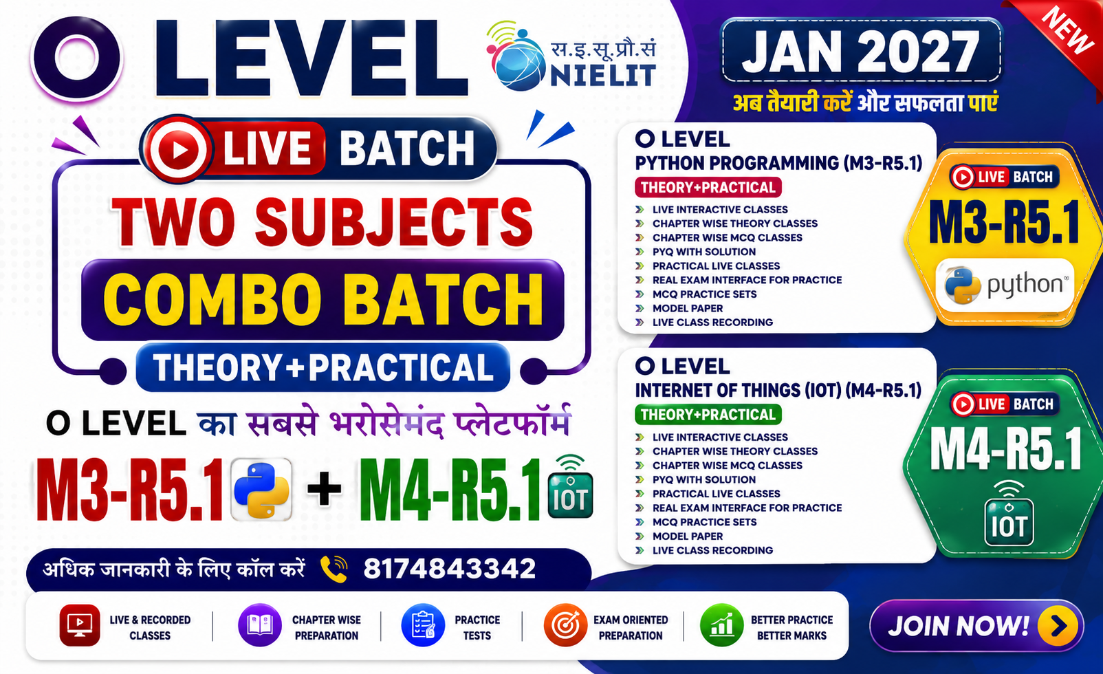 O Level LIVE Combo Pack (M3-R5.1 & M4-R5.1) JAN 2027