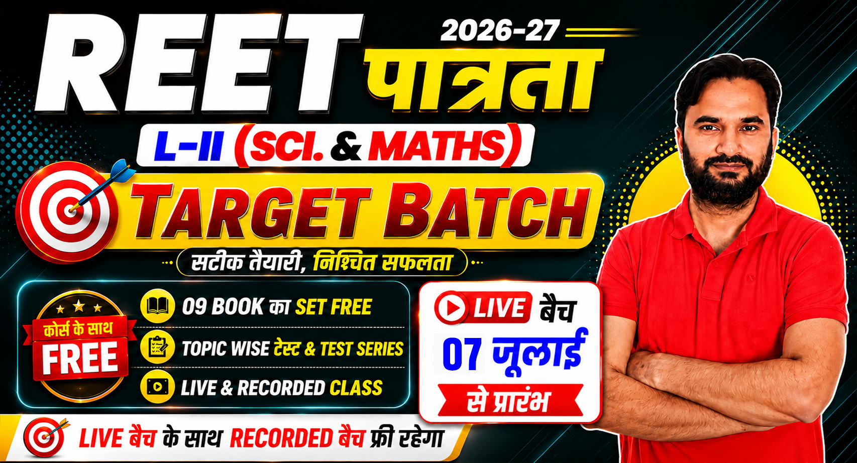 REET Pre L-II Science & Maths Live From Studio Target Batch 2026
