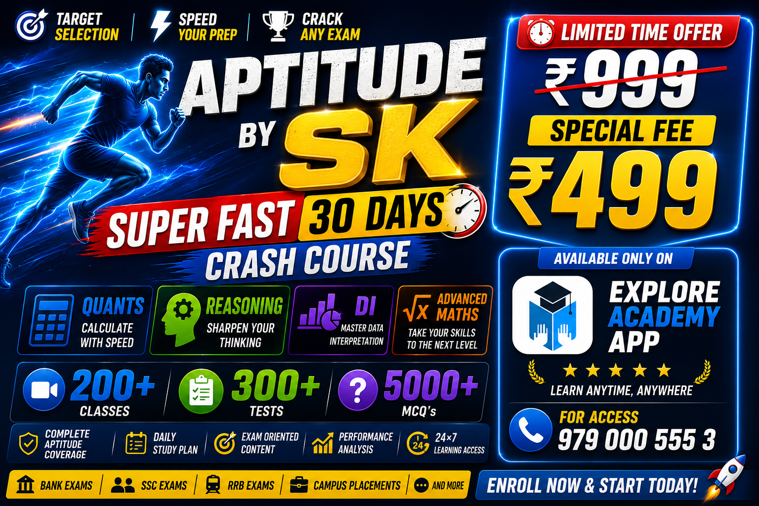🎓 Aptitude By SK - 🏆 Super Fast 30 Days Crash Course