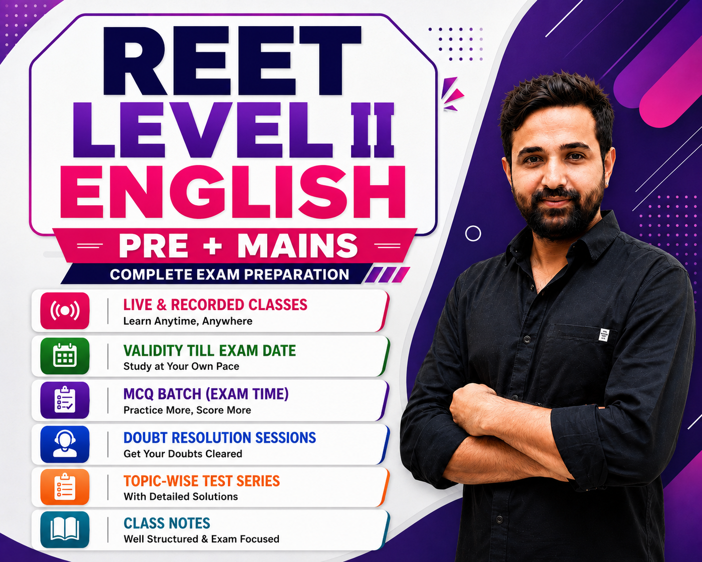 ENGLISH REET LAVEL-ll  (PRE + MAINS)