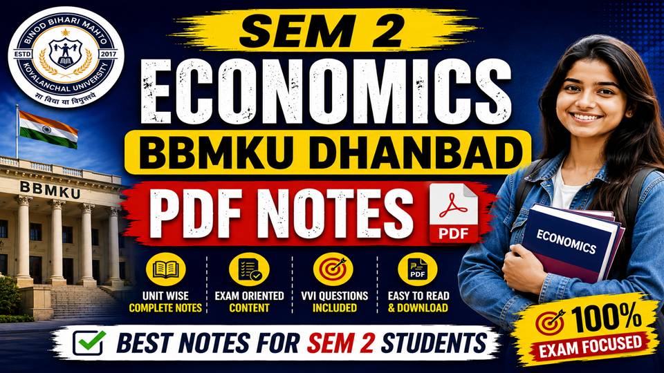 SEM 2 MJ ECONOMICS BBMKU DHANBAD PDF NOTES
