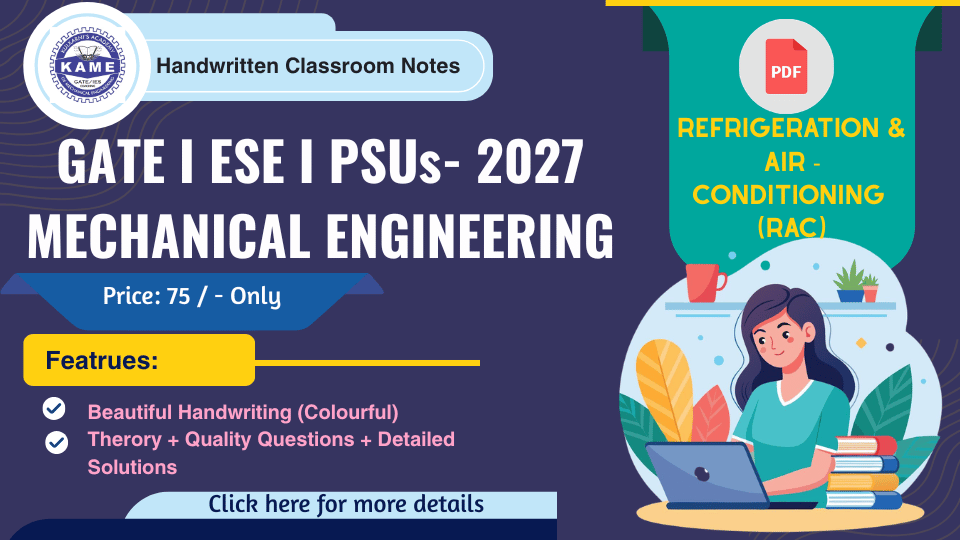 Refrigeration and Air-conditioning Classroom notes pdf