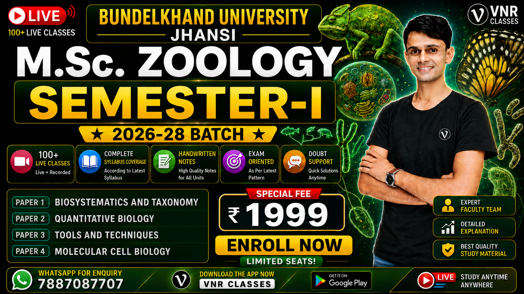 Bundelkhand University, Jhansi,   (M.Sc. ZOOLOGY -I)
