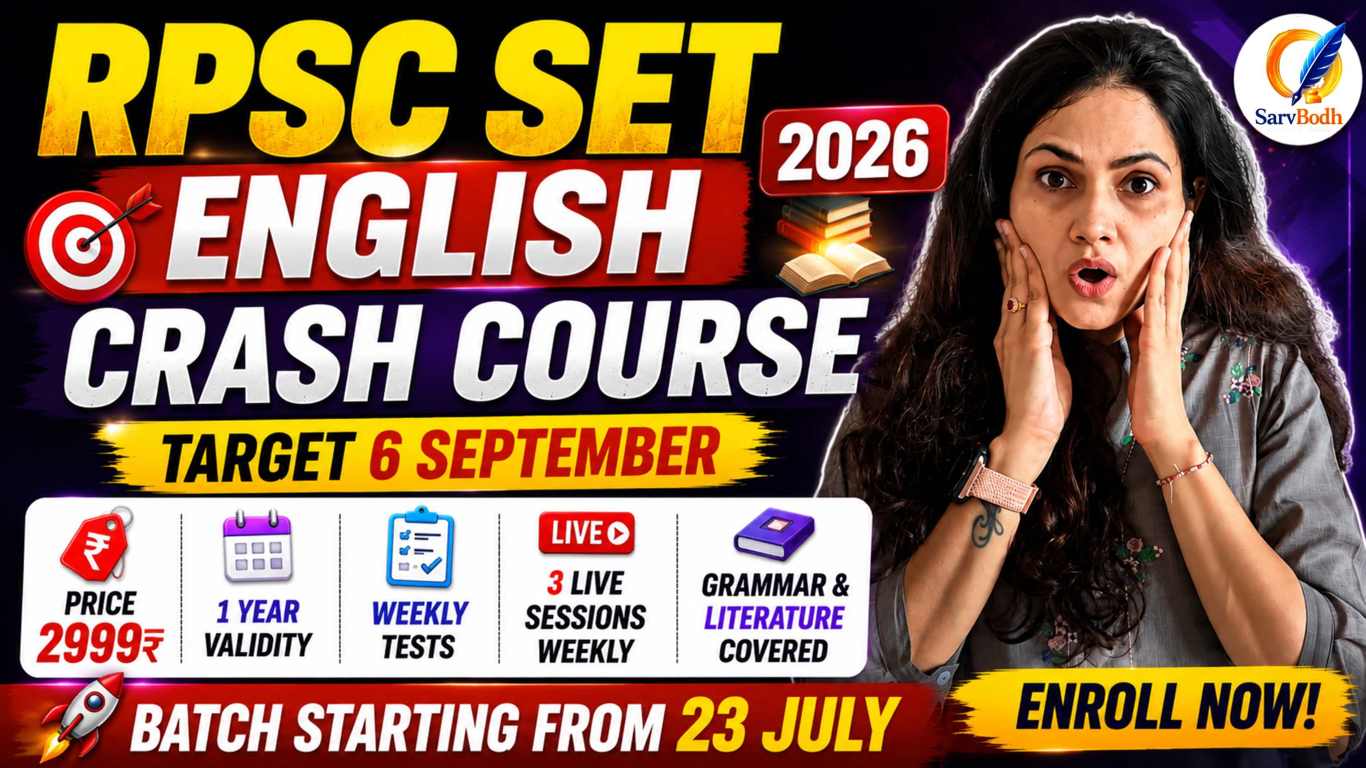 RPSC SET English Crash Course 2026