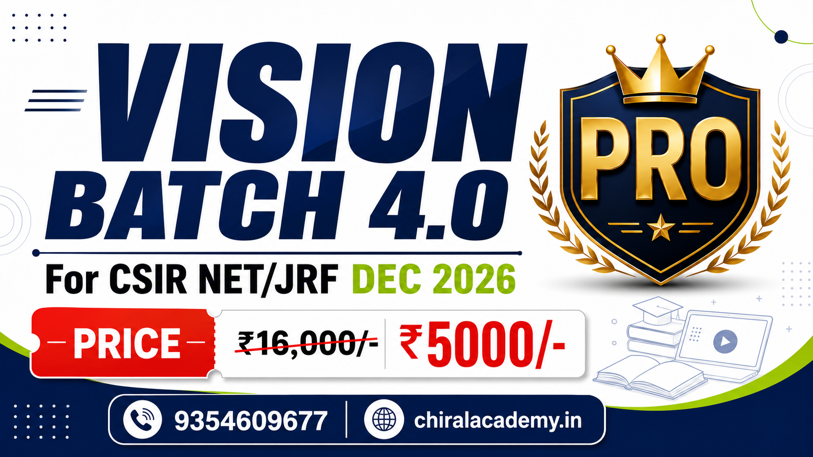 🎯 VISION BATCH 4.0 PRO For CSIR NET/JRF DECEMBER 2026