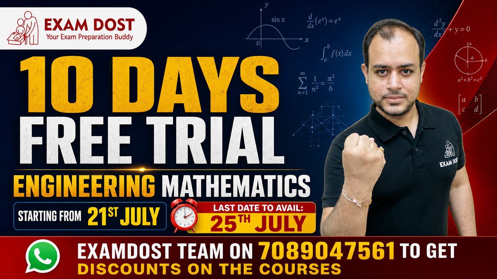 10 Days Free Trial Offer - Engineering Mathematics  ( Recorded )