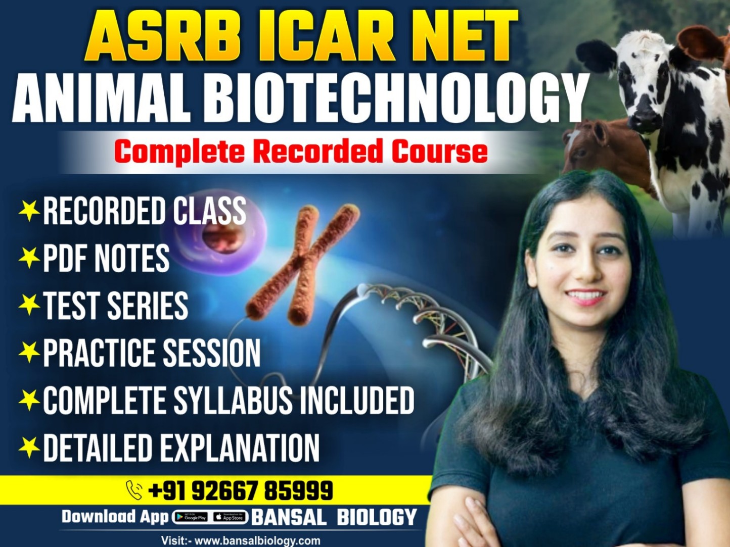 Complete Recorded Course for ASRB ICAR NET - Animal Biotechnology