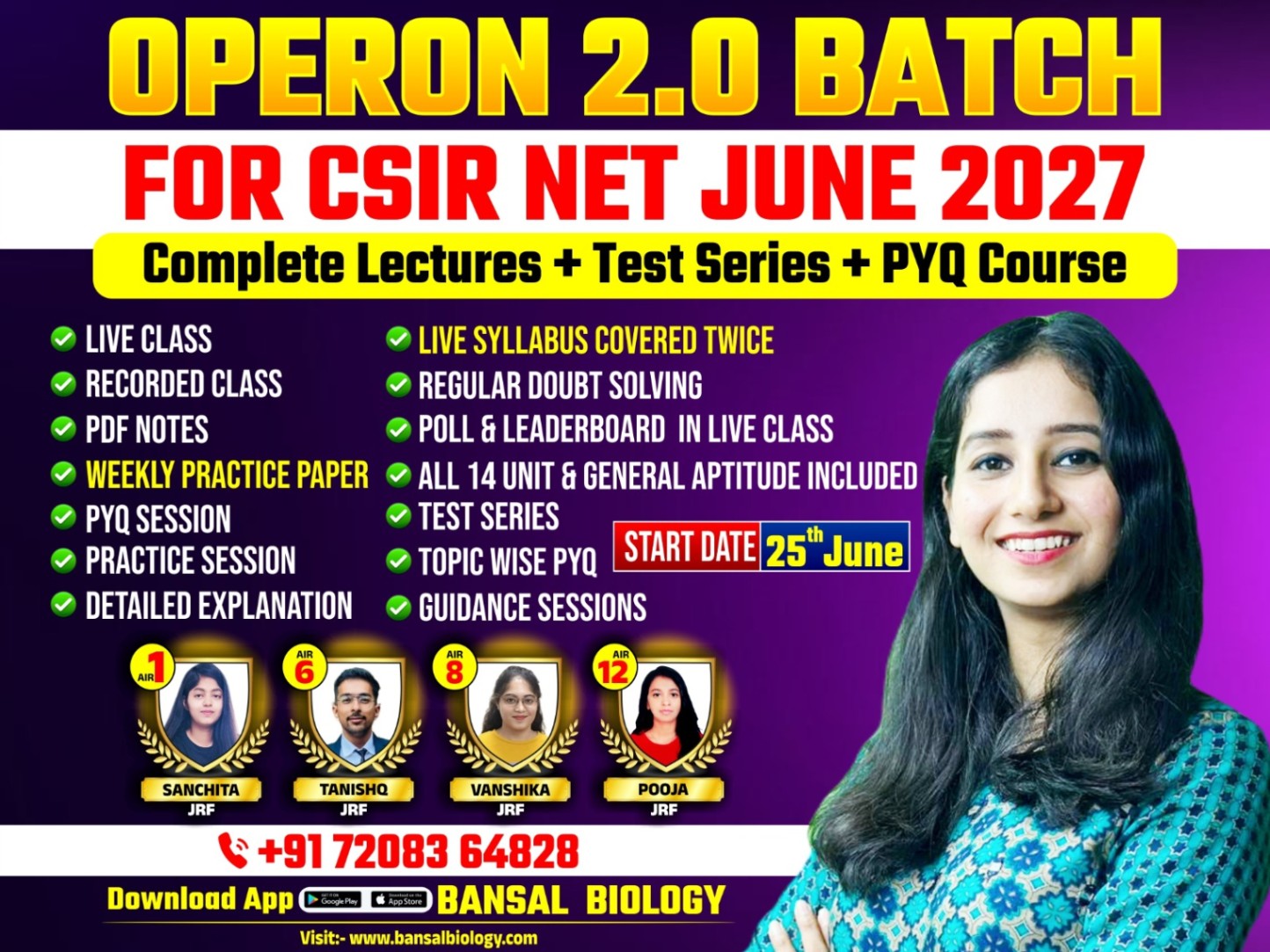 OPERON 2.0 BATCH FOR CSIR NET DEC 2026 AND JUNE 2027
