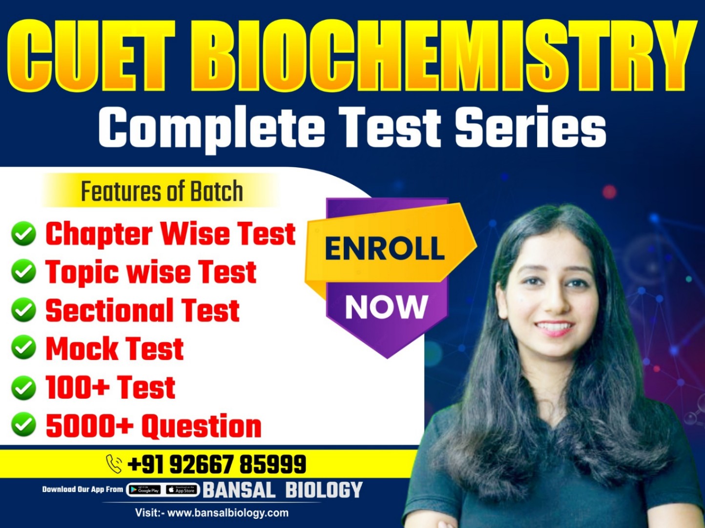 CUET PG Biochemistry Complete Test Series