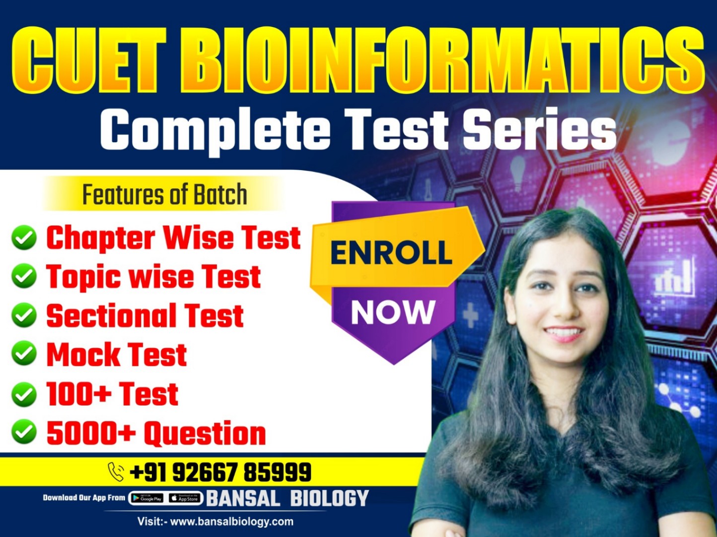 CUET PG Bioinformatics Complete Test Series