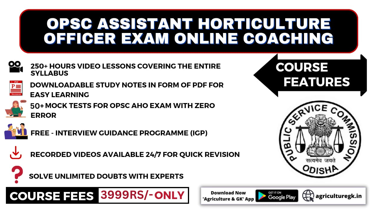 OPSC Assistant Horticulture Officer Exam Online Coaching 