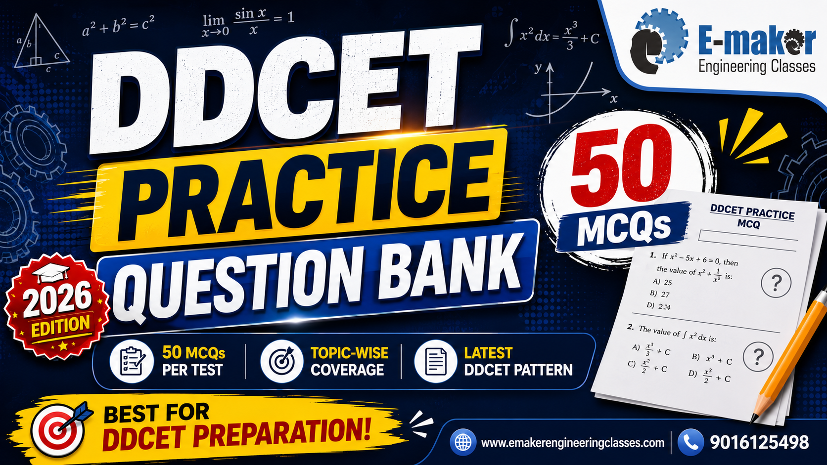 DDCET Practice Question bank