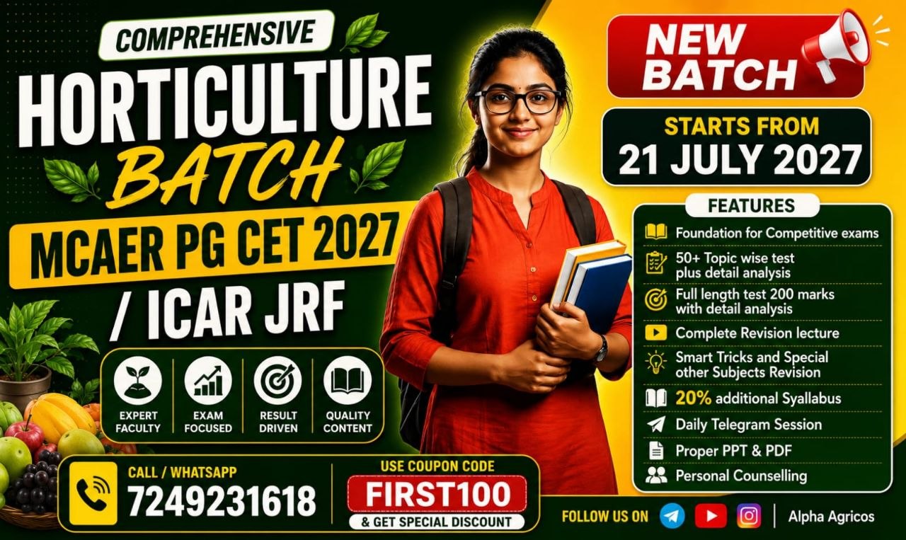 MCAER PG CET 2027 (Special Horti. Batch)