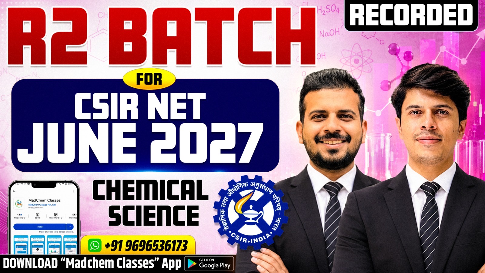 R2 Recorded Batch for CSIR NET June 2027 (Chemical Science)