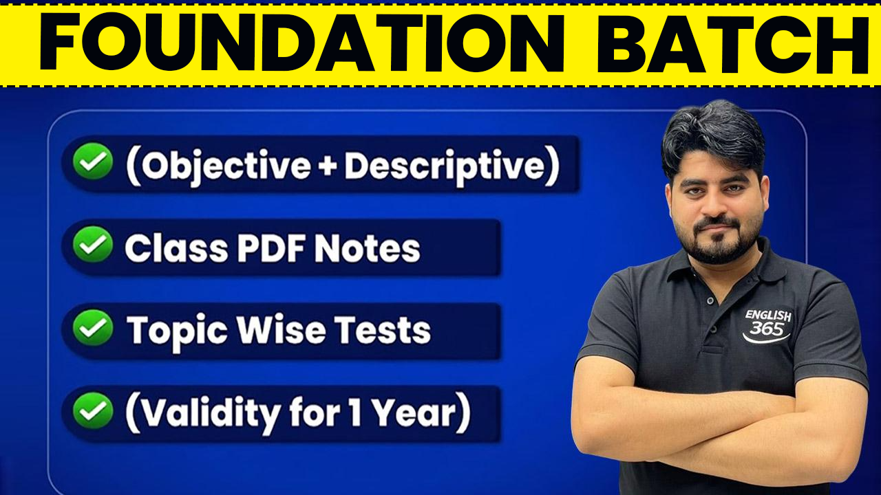 Foundation Batch(Objective + Descriptive) for All Bank Exams