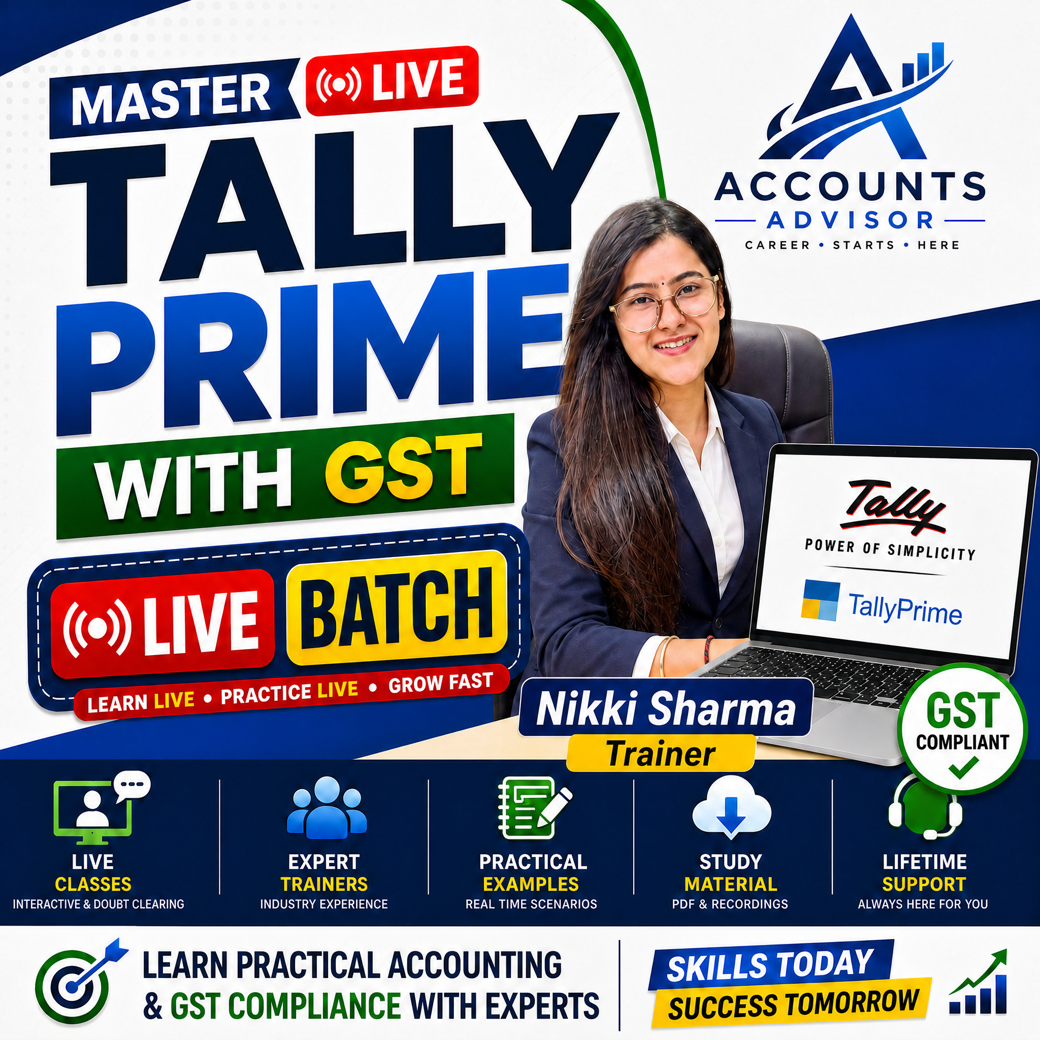 Tally Prime with GST ✅Live course for Professional