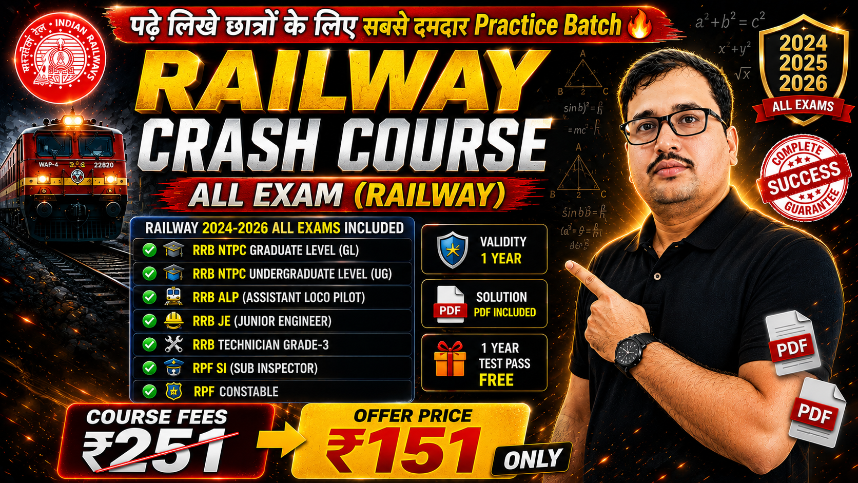 🚆 RAILWAY CRASH COURSE – ALL EXAMS (2024–2026) 🔥