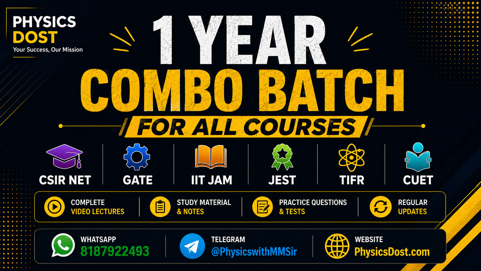 1 Year Combo Batch for All Courses