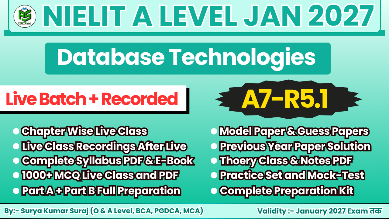 Database Technologies (A7-R5.1) Jan 2027