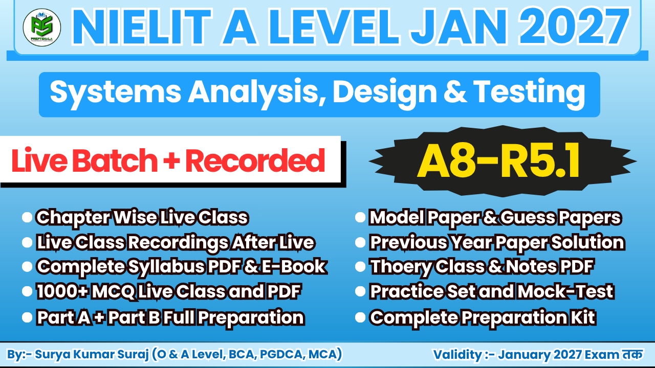 Systems Analysis, Design & Testing (A8-R5.1) Jan 2027