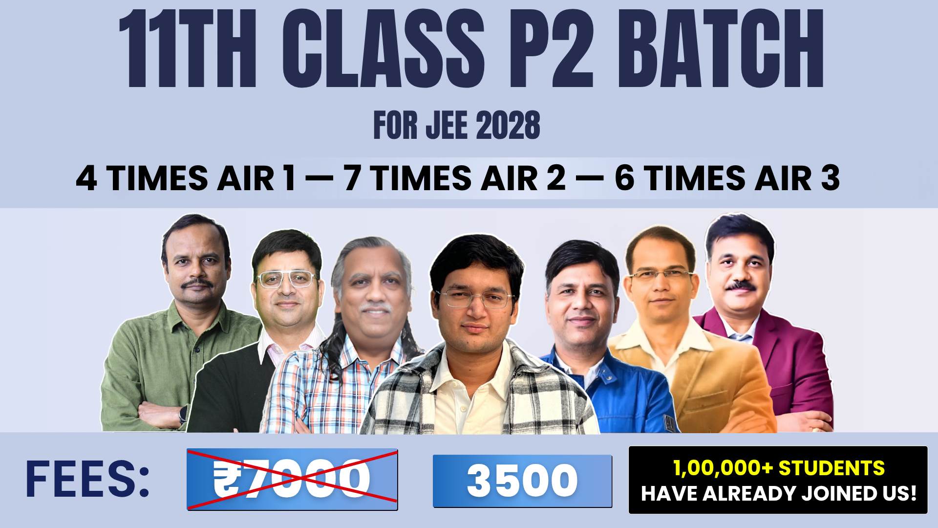 JEE 2028: 11th Class P2 Batch