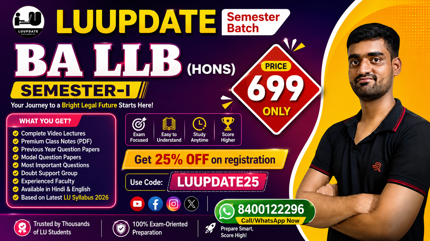 BA LLB SEM I 2026