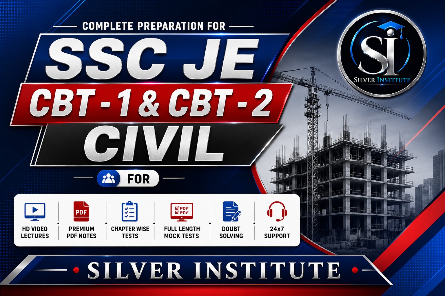 SSC JE  CBT-1 & CBT-2 (Civil)