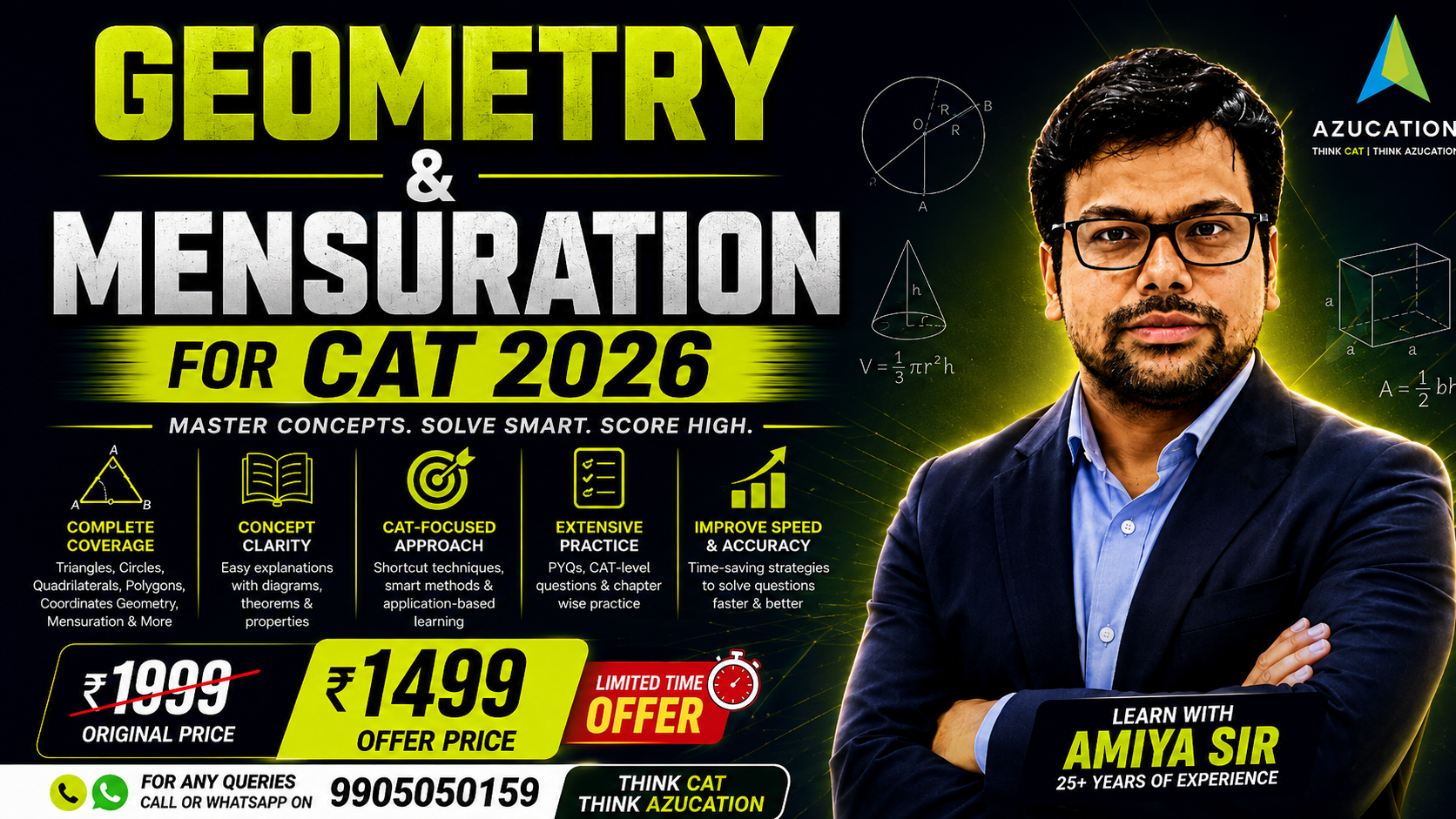 GEOMETRY & MENSURATION FOR CAT 2026