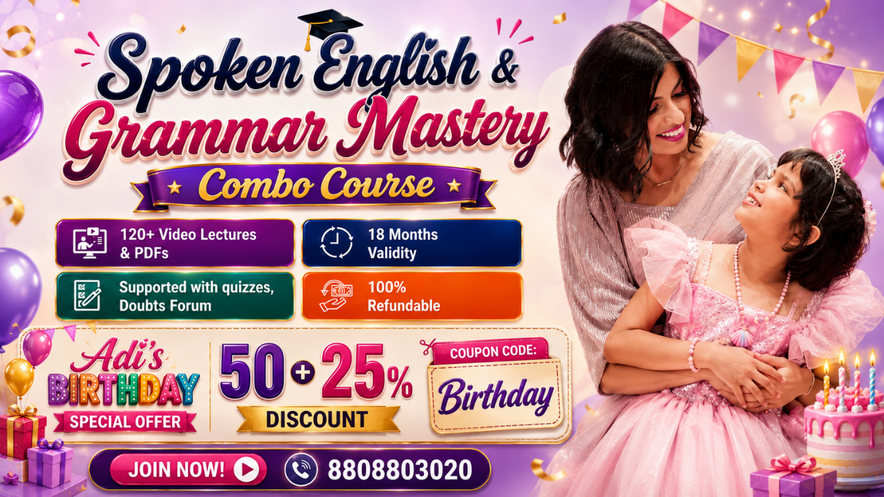 Spoken English & Grammar Mastery (R3-Combo Course)