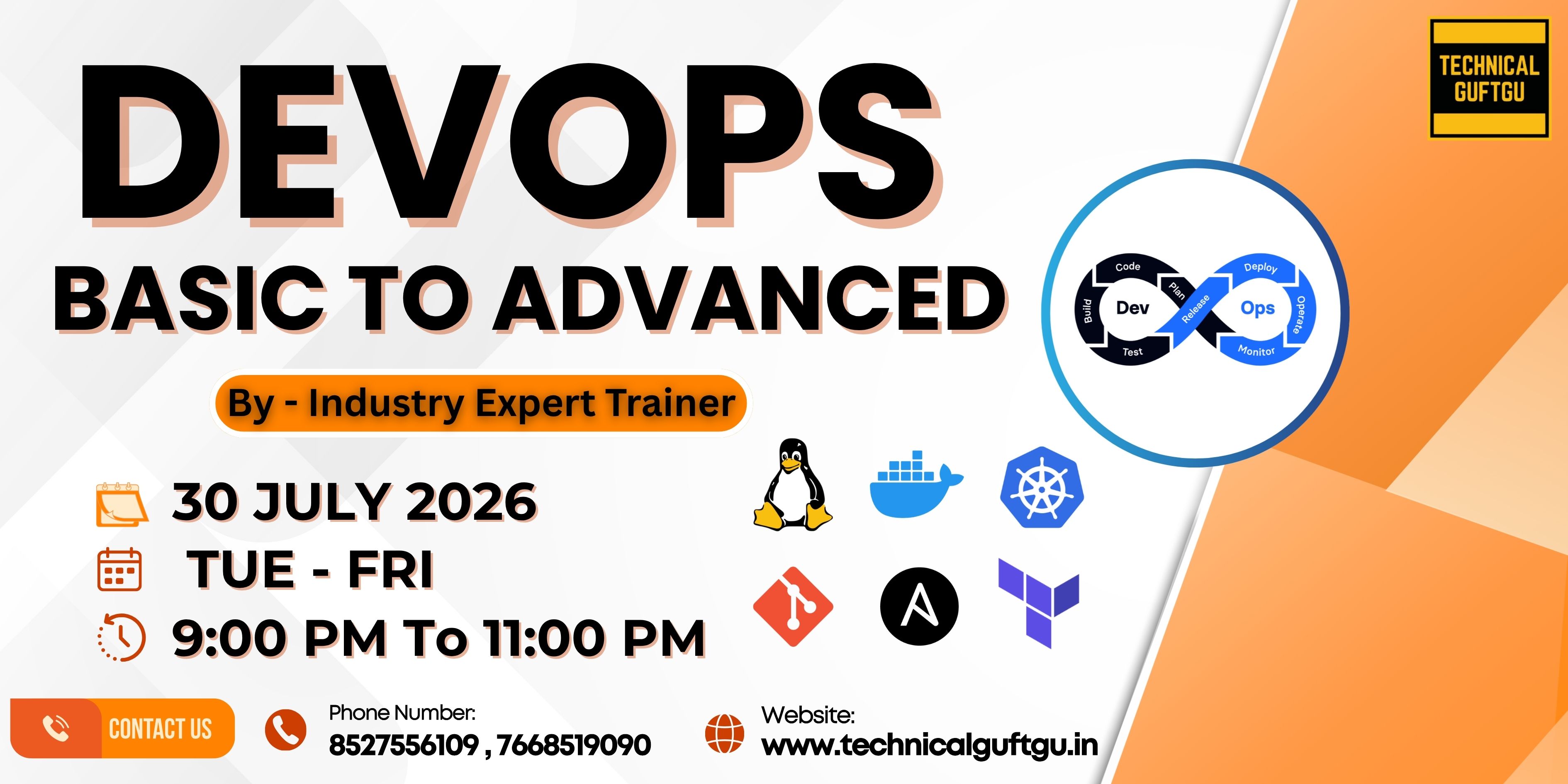 DevOps Basic To Advanced 30 Jul 2026