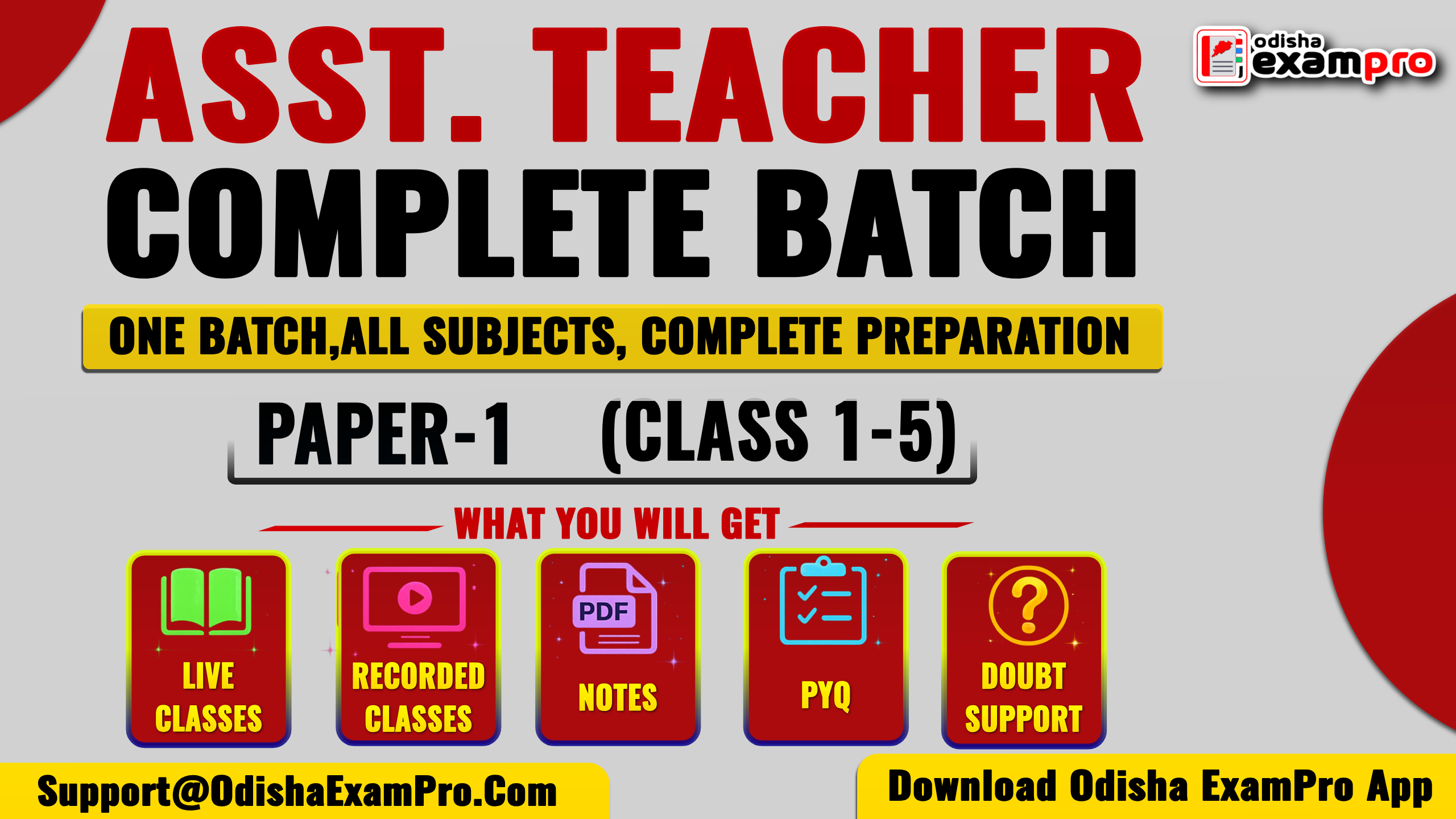 ASST. TEACHER PAPER-1 (COMPLETE COURSE)