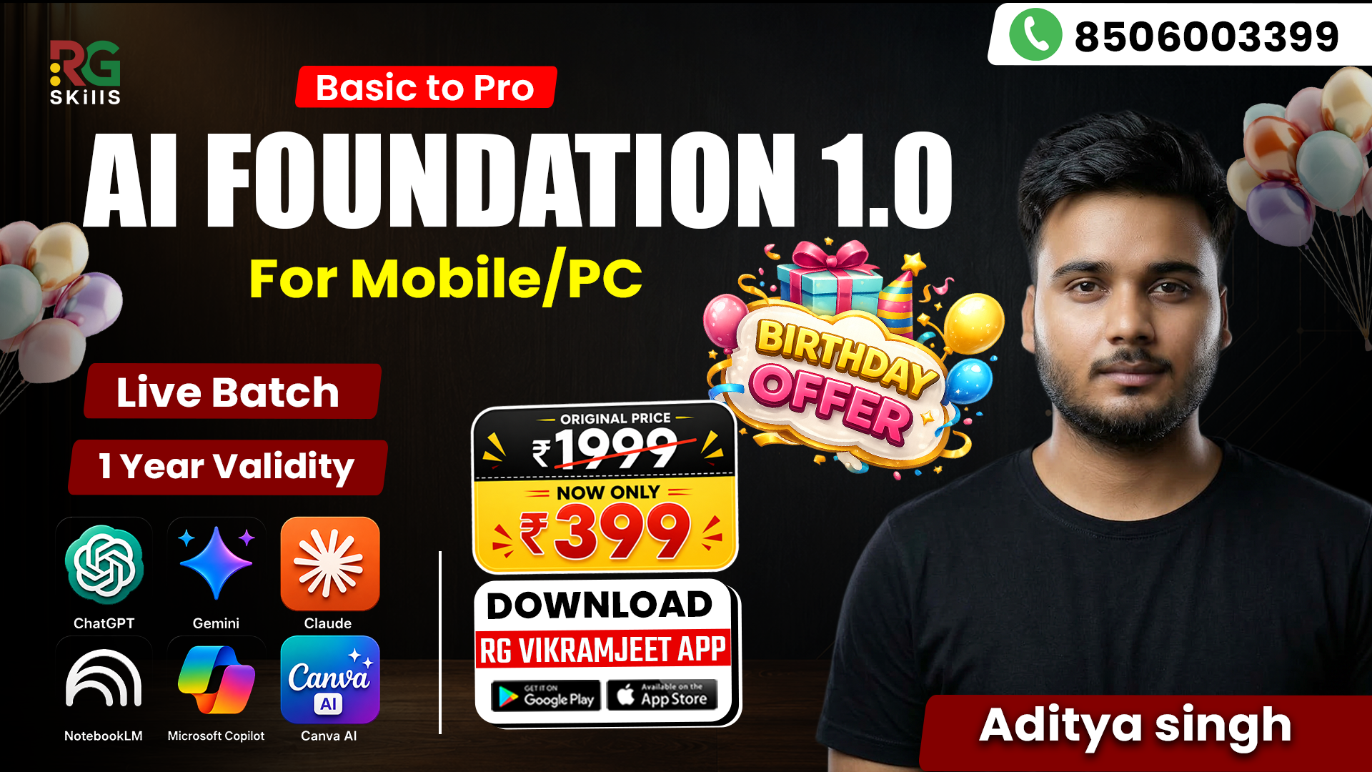 AI Foundation 1.0 Mobile and PC By Aditya Sir