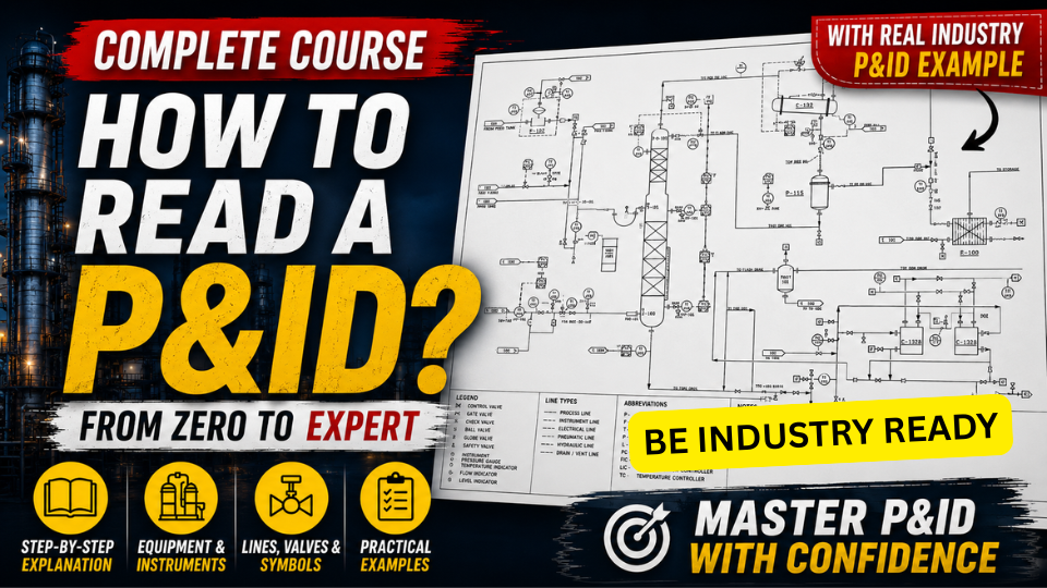 How to Read Piping & Instrumentation Diagram (P&ID)? Complete Course from Beginner to Industry Expert