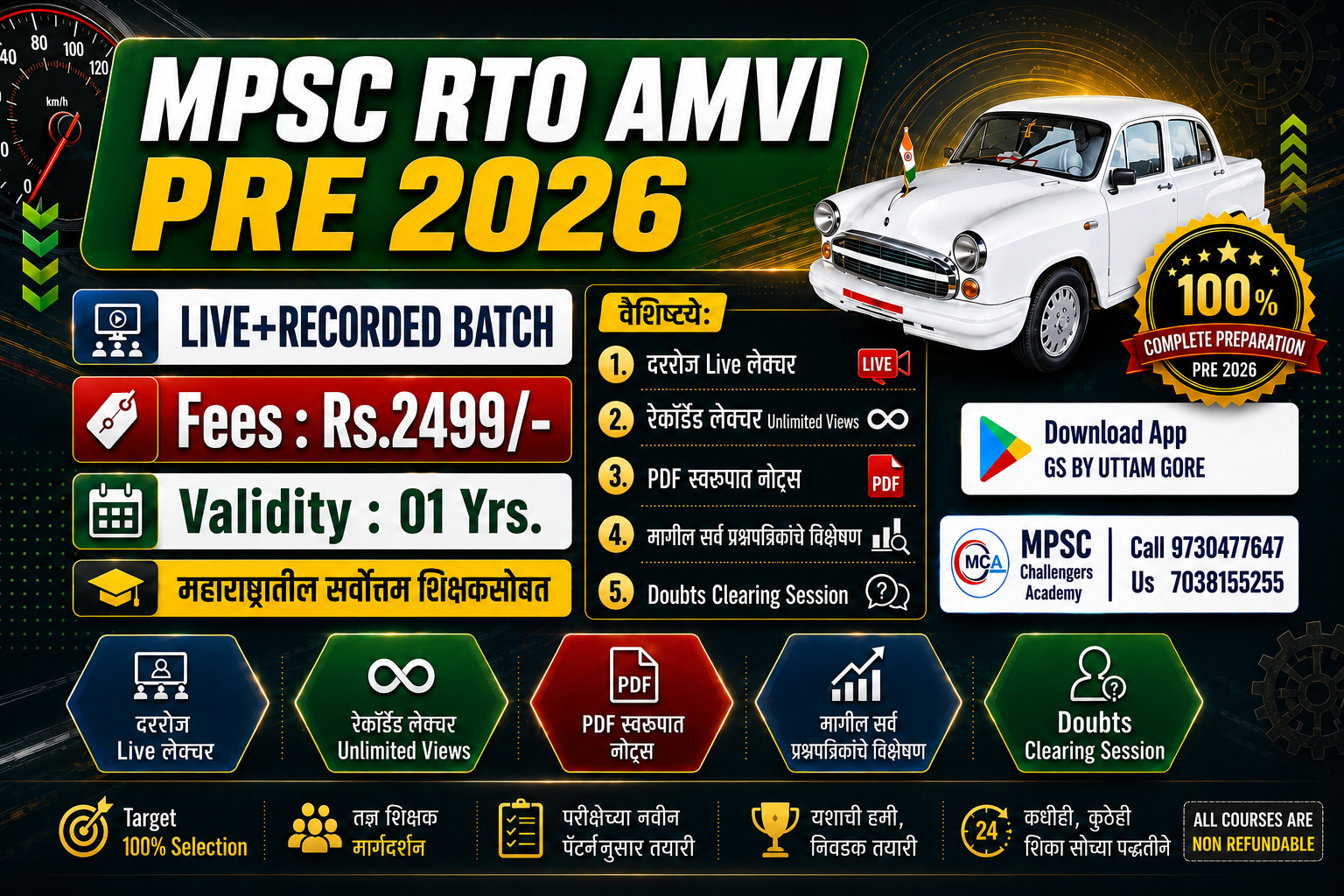 RTO: AMVI पूर्व परीक्षा 2026