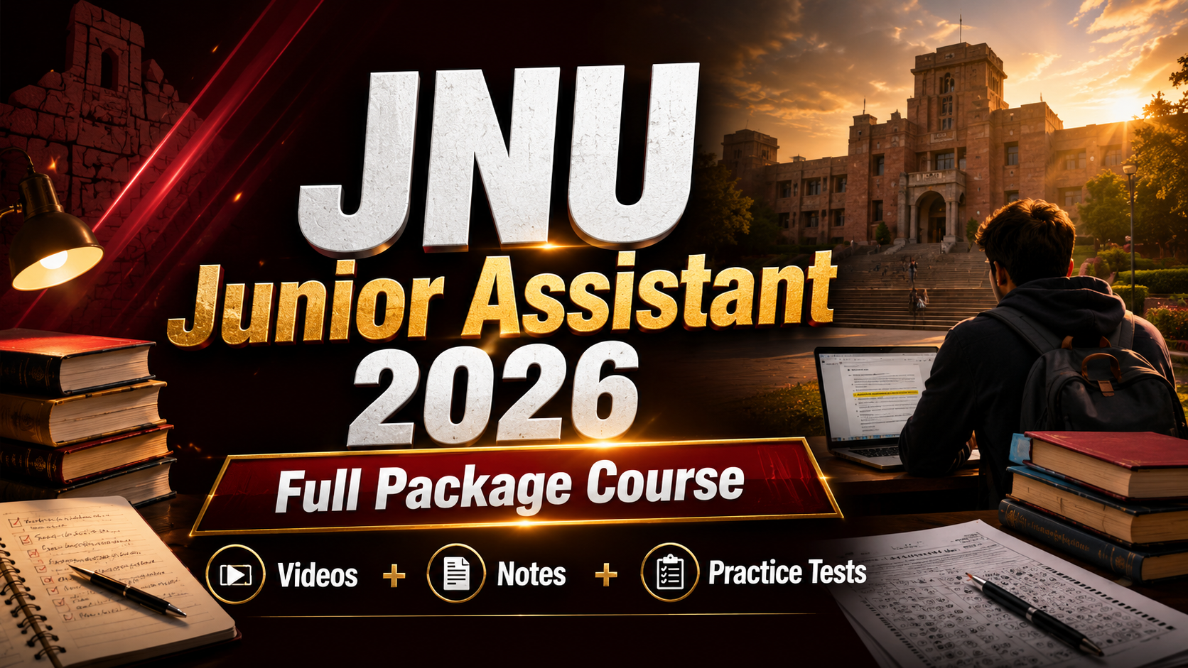 JNU Junior Assistant 2026 Full Package Course
