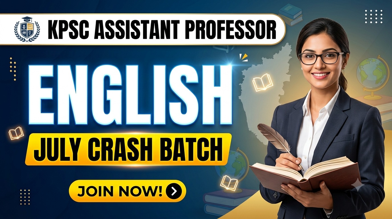 KPSC ASSISTANT PROFESSOR IN ENGLISH  JULY CRASH