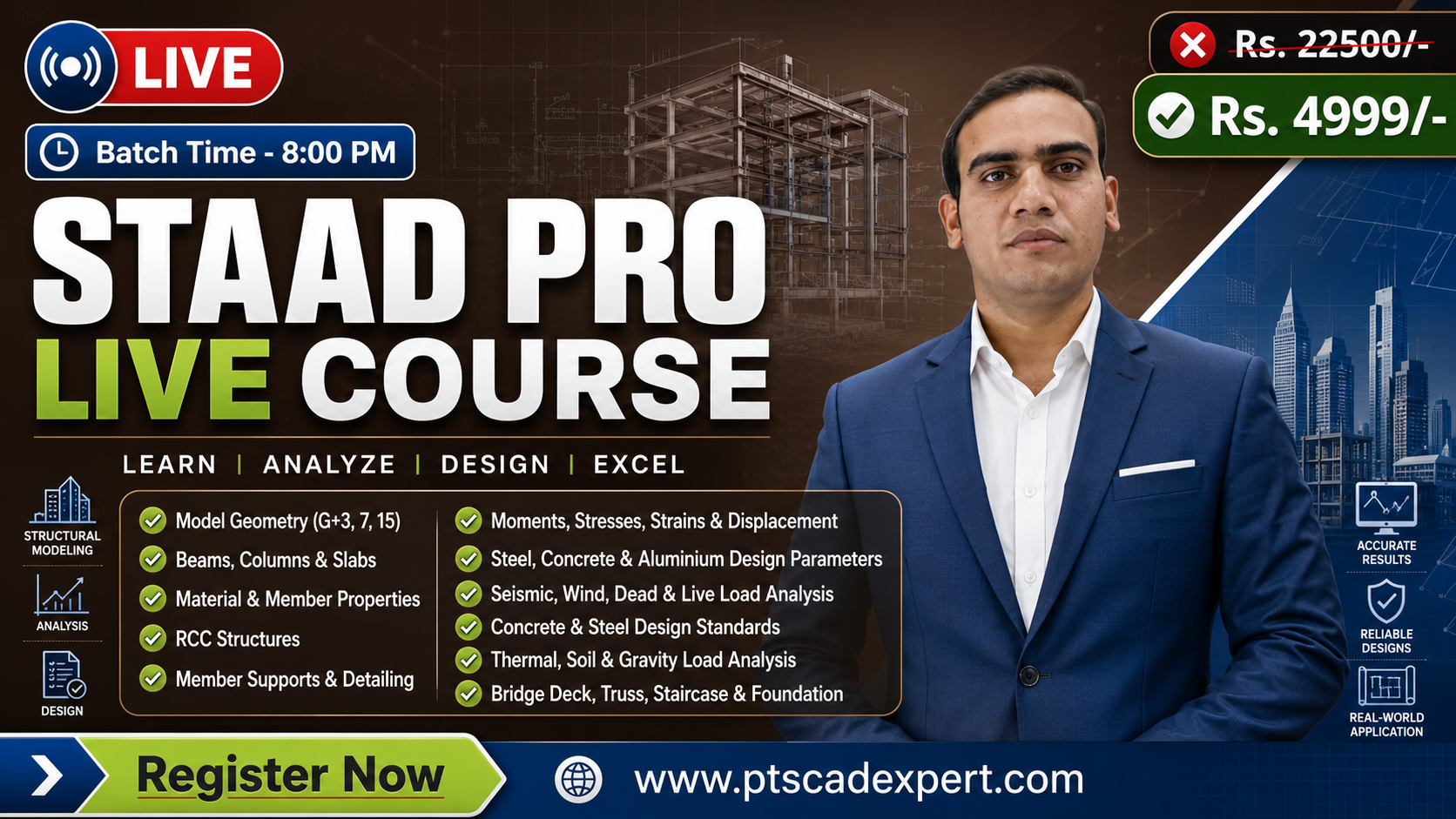 STAAD PRO V8I Professional Course LIVE Training