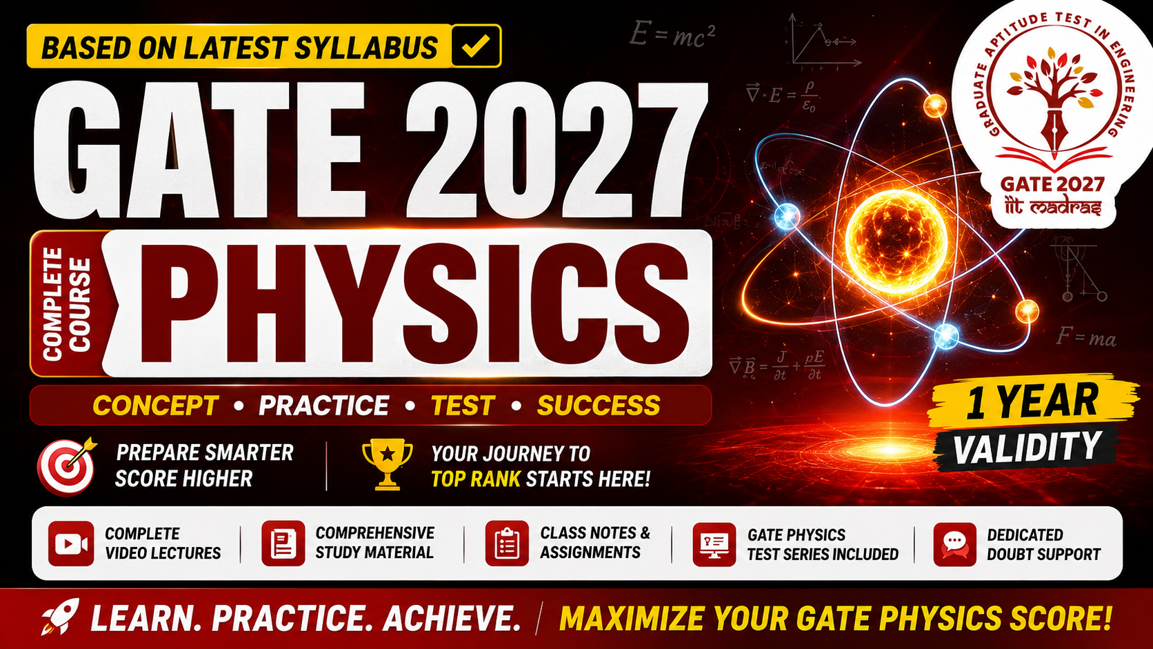 GATE 2027 Physics Complete Course (Based on Latest Syllabus)