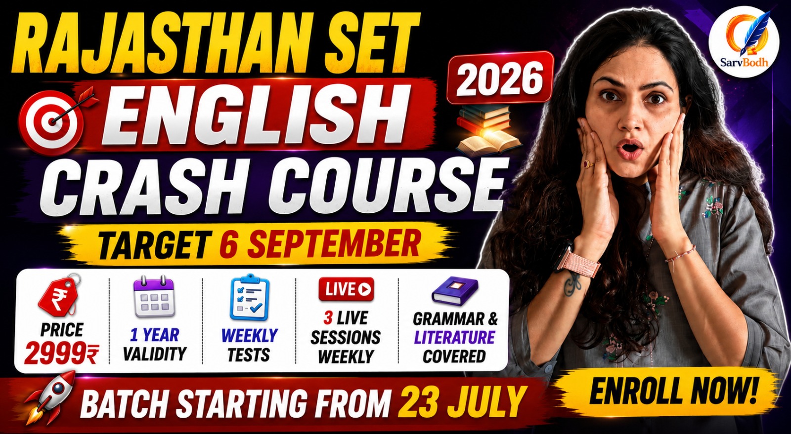Rajasthan SET  English Crash Course 2026