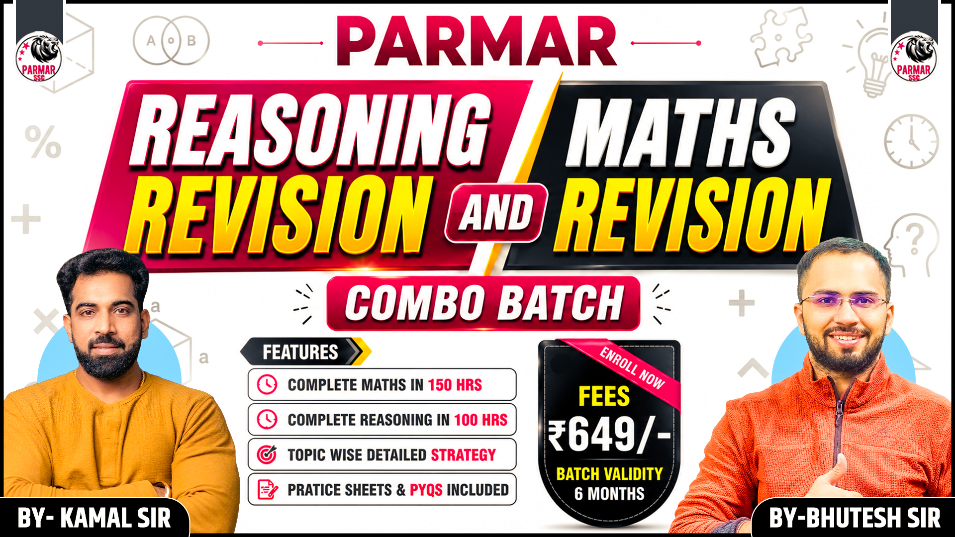 PARMAR MATH & REASONING REVISION VOD COMBO