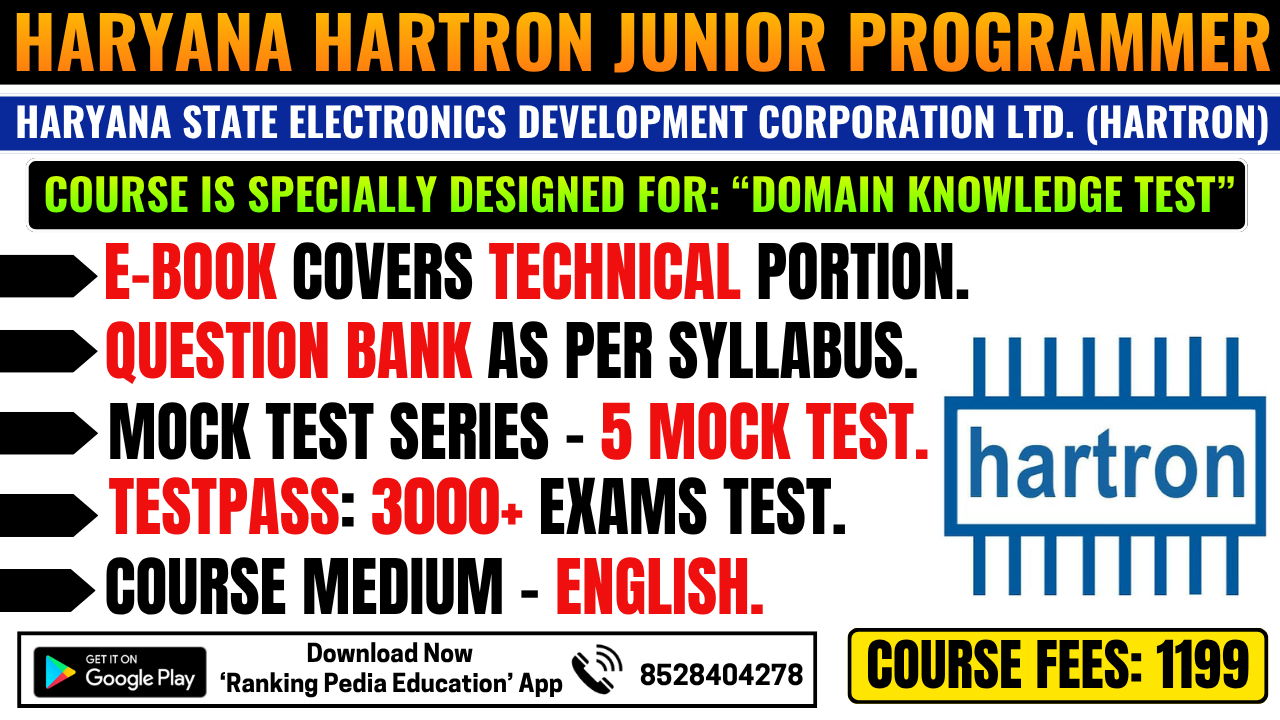 Haryana HARTRON Junior Programmer Exam Complete Course
