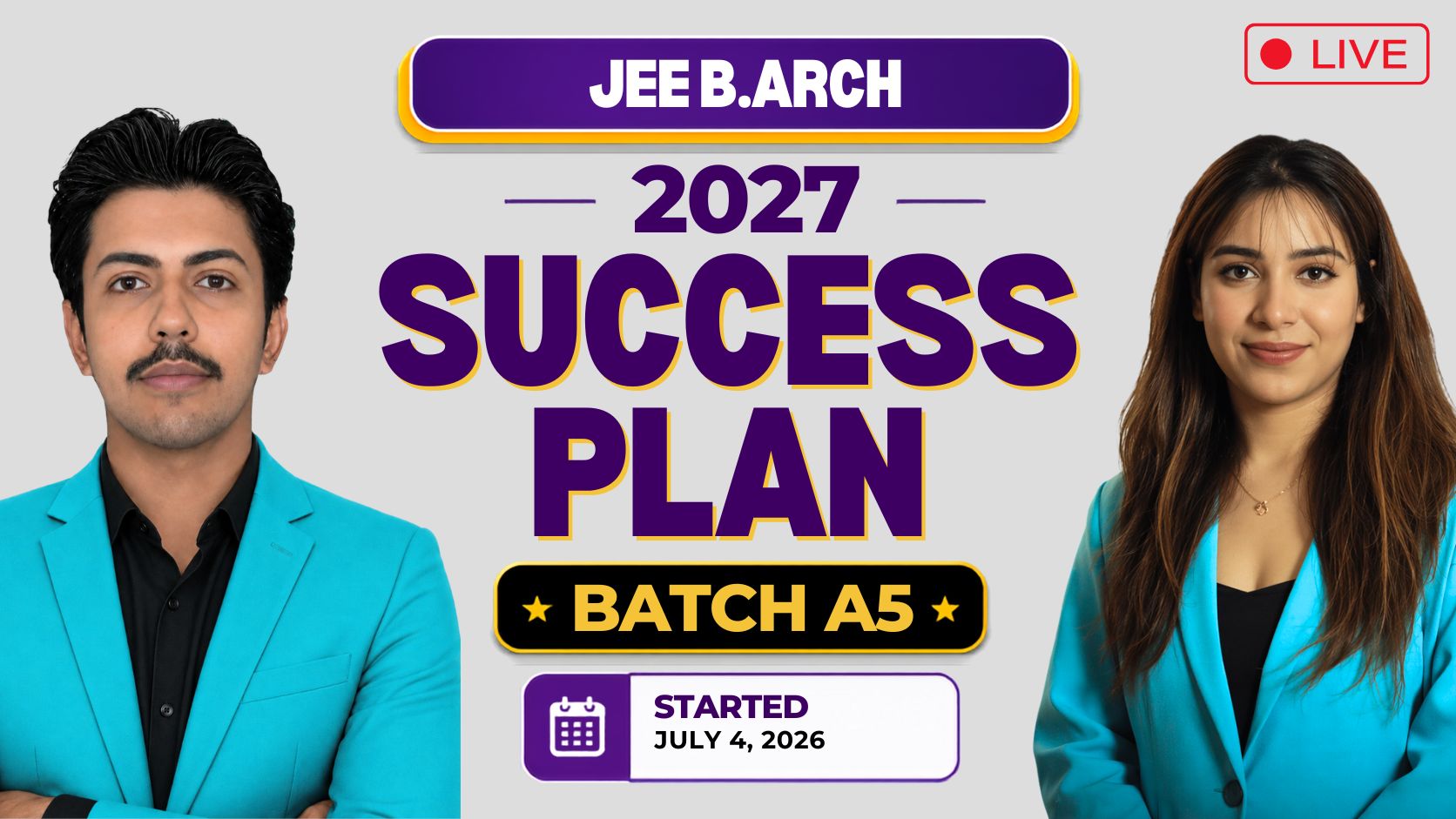 JEE(B.Arch) 2027 Success Plan (Batch A5)