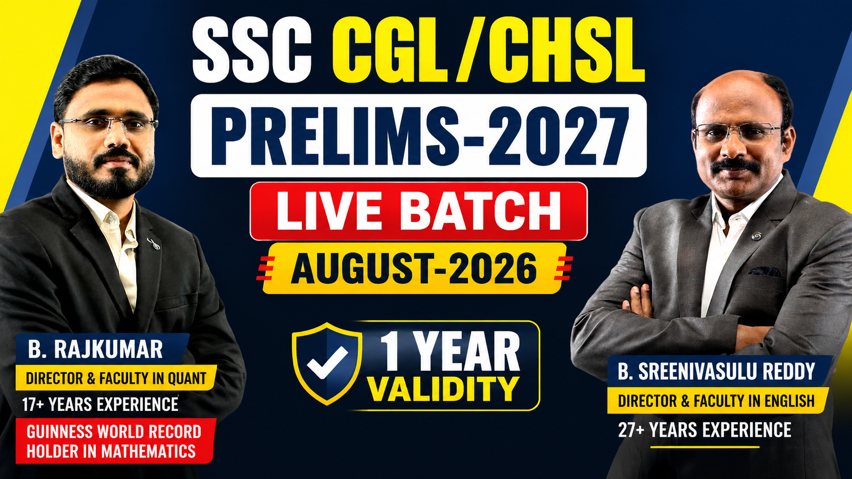 SSC CGL/CHSL LIVE BATCH AUGUST - 2026 (12 MONTHS VALIDITY)