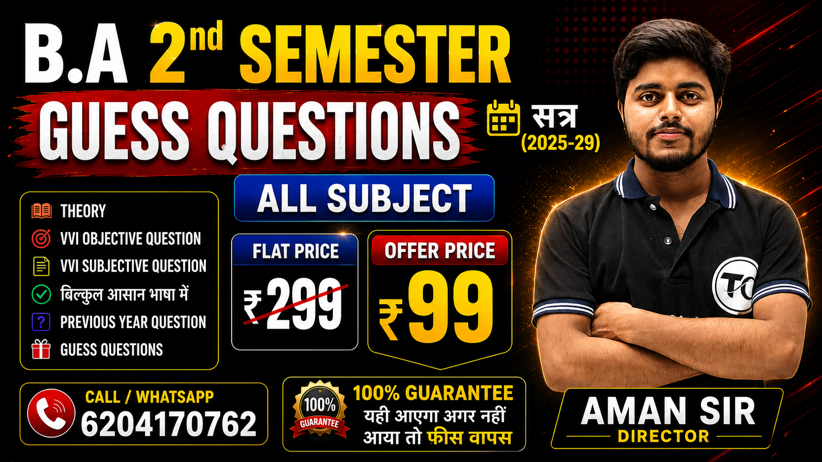 BA 2nd Semester Guess Questions (PDF)