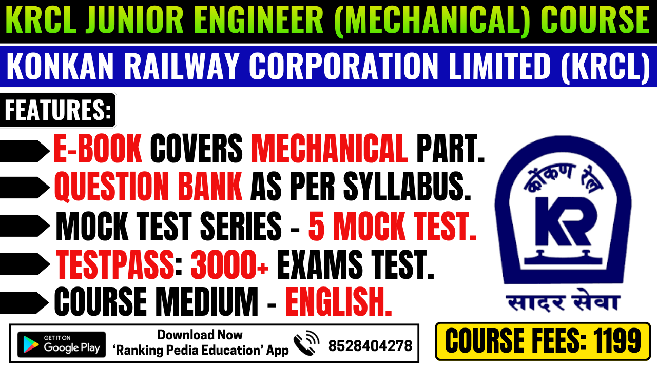 KRCL Junior Engineer Mechanical Exam Complete Course