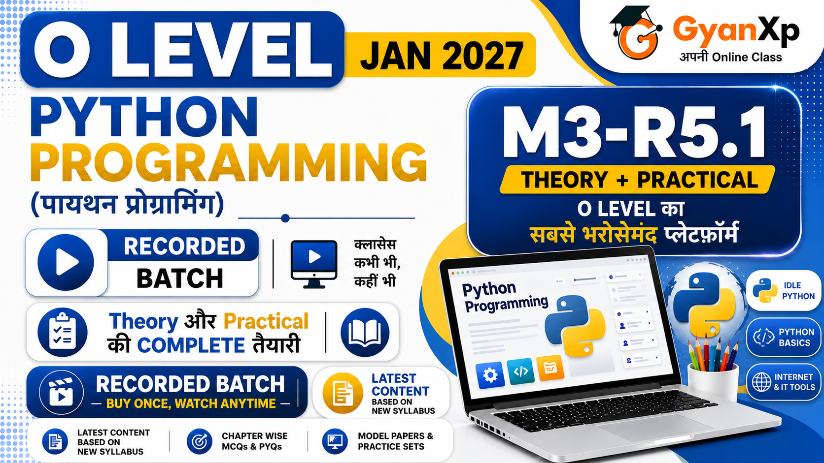 Python Programming (M3-R5.1) Recorded Batch JAN 2027