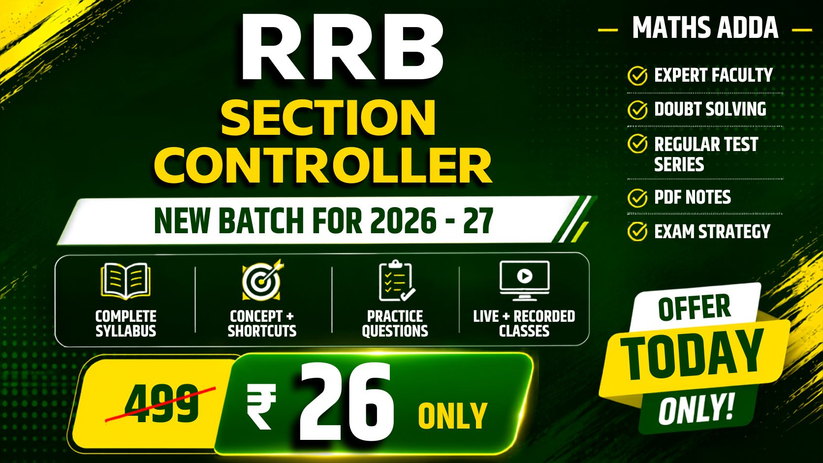 ✅Railway Section Controller (2026 -27) - New Live Batch