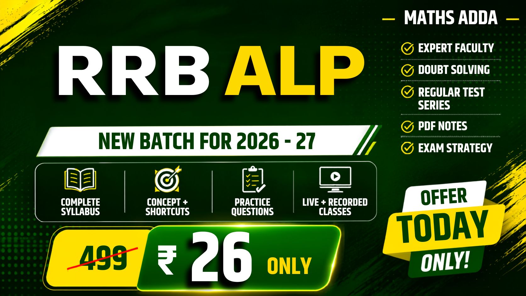 ✅Railway ALP (2026 - 27) - New Live Batch