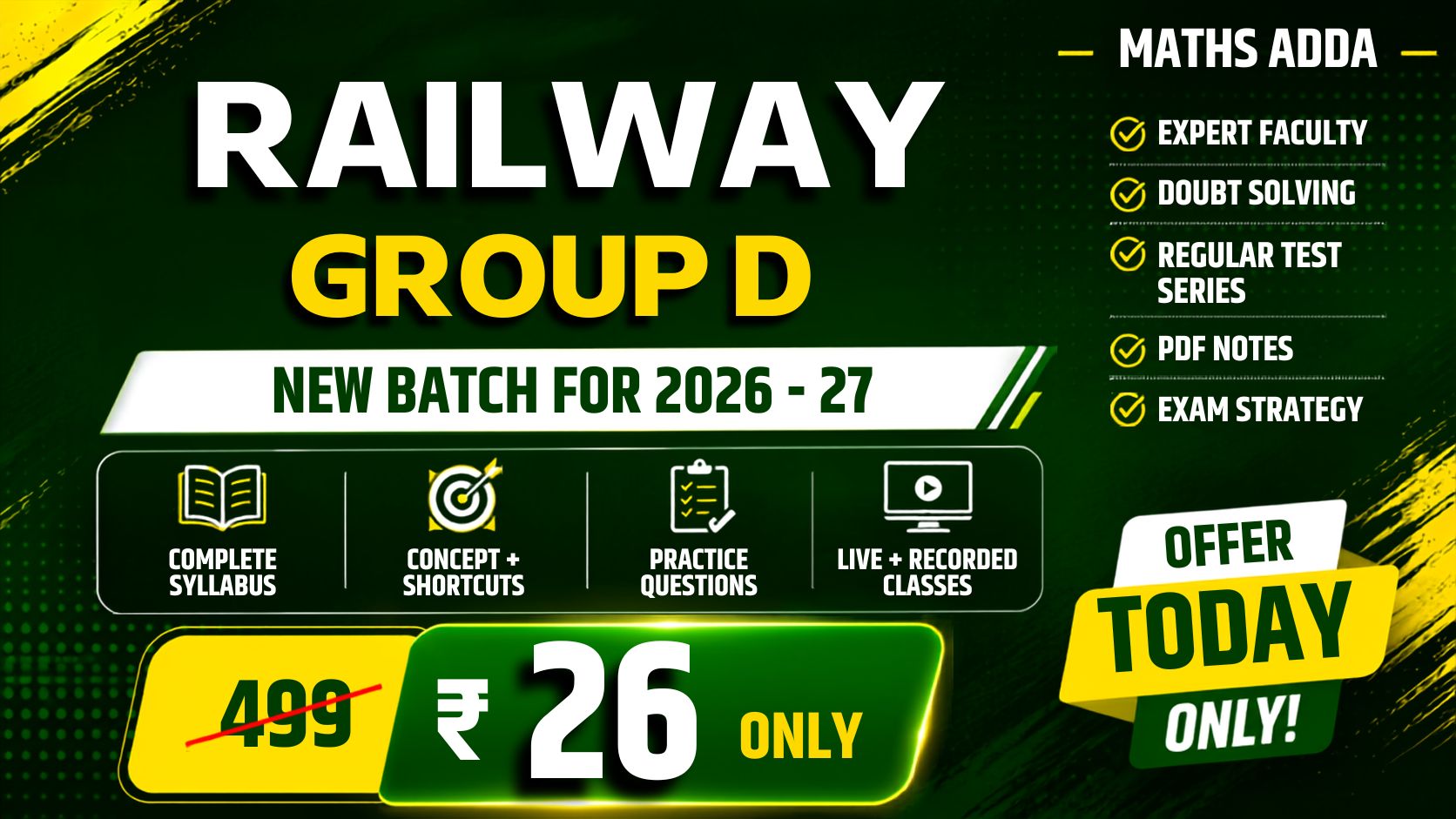 ✅ Railway Group D (2026 -27) - New Live Batch