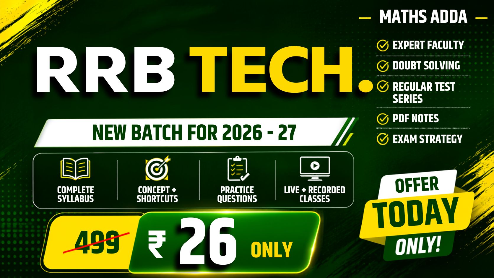 ✅Railway Technician (2026 - 27) - New Live Batch
